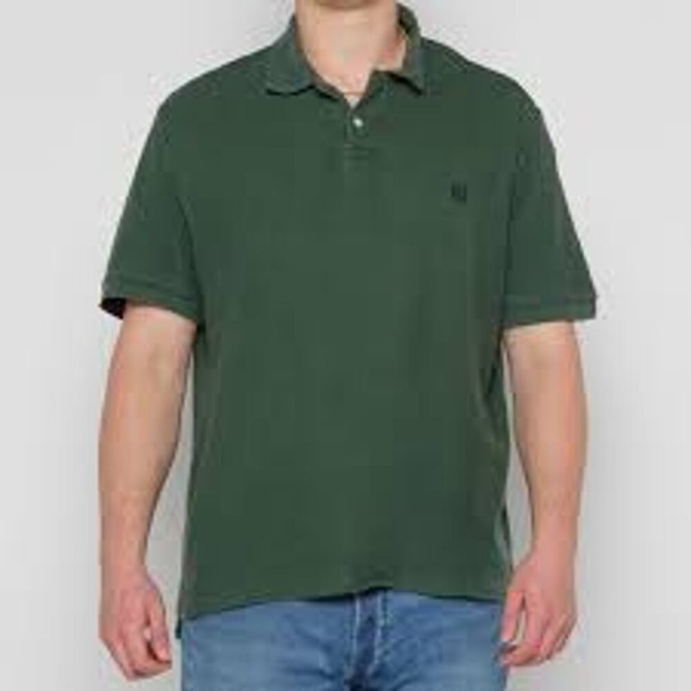 Chaps Green Sort Sleeve Casual Polo Shirt Men's Size XL